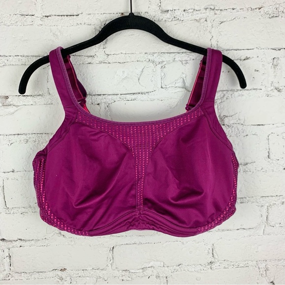 Soma Sport Max Support Underwire Purple Pink 44D - Picture 2 of 13